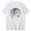 Summer Mens Short Sleeve Tee Cotton Tshirt Full Moon Grizzly Funny Graphic Tee New Arrival Goods Fashion Tops  Tshirt