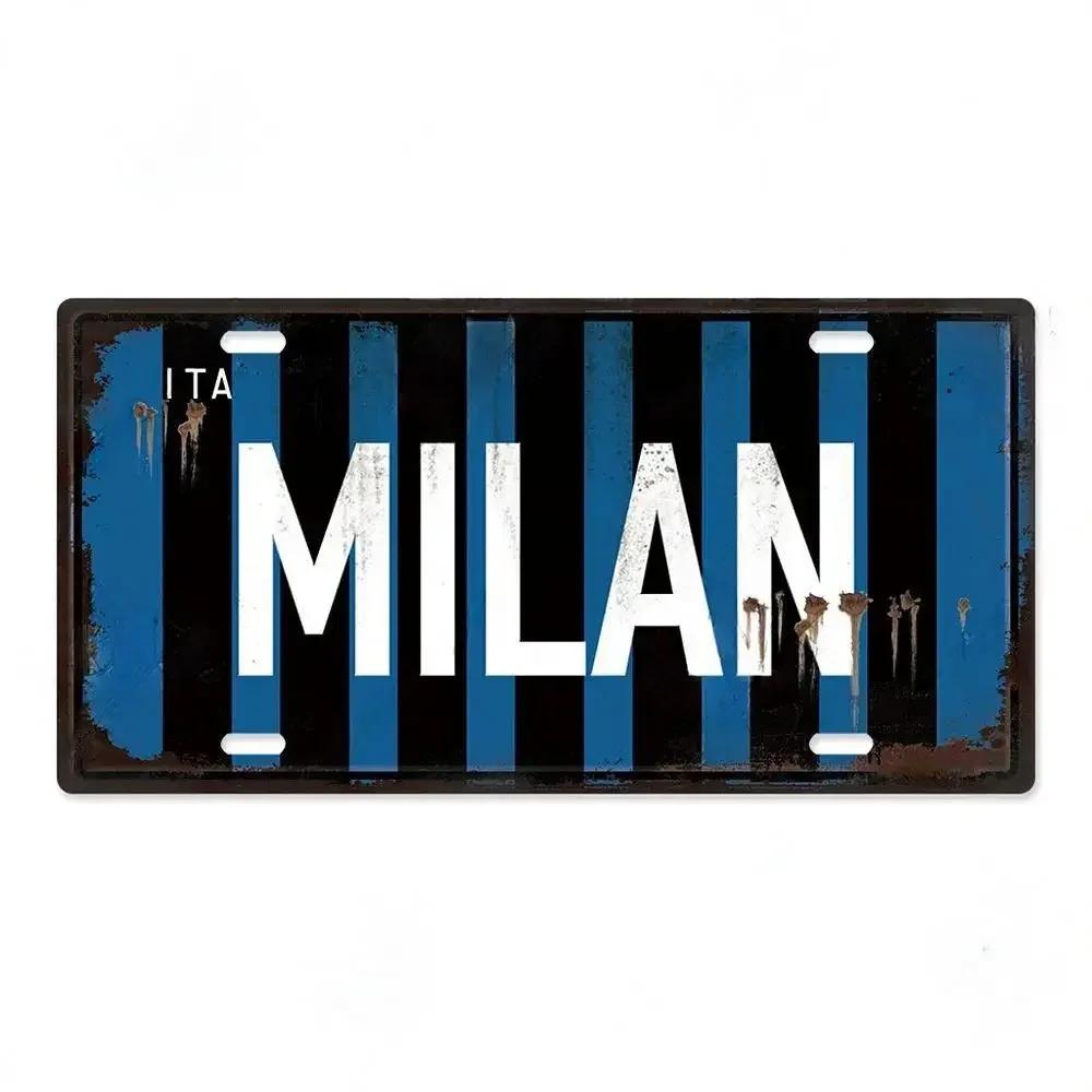 Vintage Famous City Metal Sign Licenses Plate Plaque Tin Sign for Man Cave Bar Pub Club Dad's Garage Workshop Wall Decoration