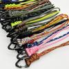 10er-Pack Hochfestes Fallschirmseil Karabiner Webart Polyester Lanyard für Camping Wandern Klettern