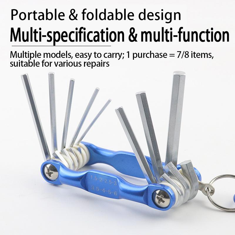 Multifunctional Portable Folding Hex Wrench 8 In 1 Hand Tool Hex Key Screwdriver Set - Suitable for Home Quality Hand Tool BS001
