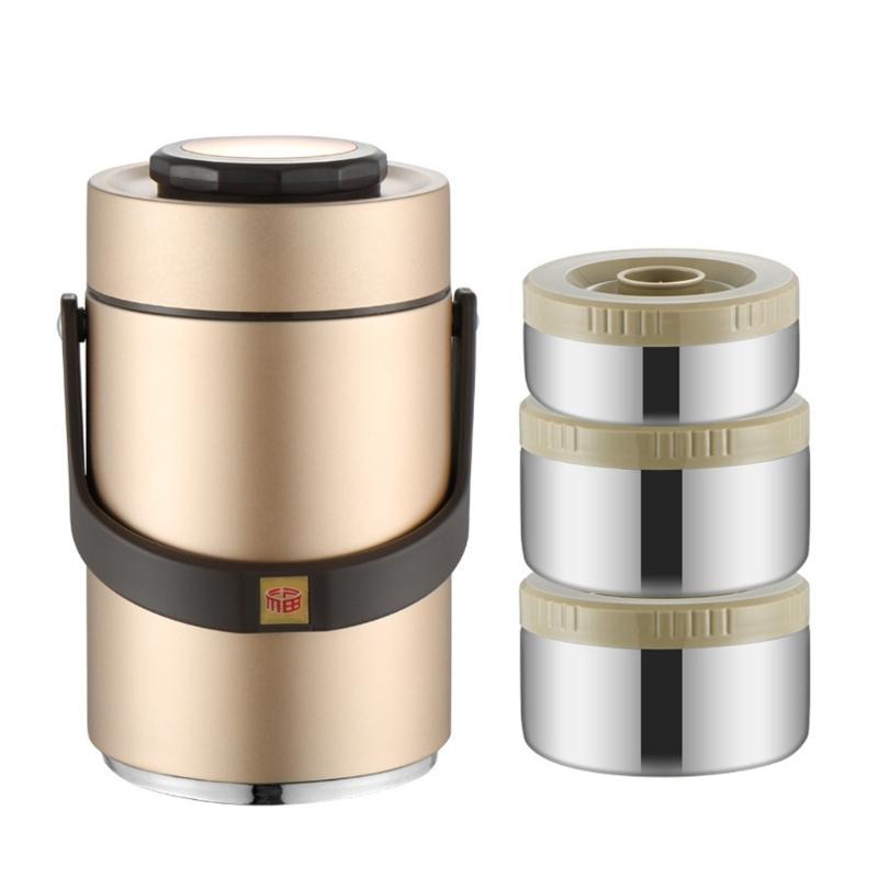 Thermal Insulated Wide Mouthes Soup Jar 3 Layer Stackable Bentos Box Leak Proof 12H Heat Retention Lunch Container