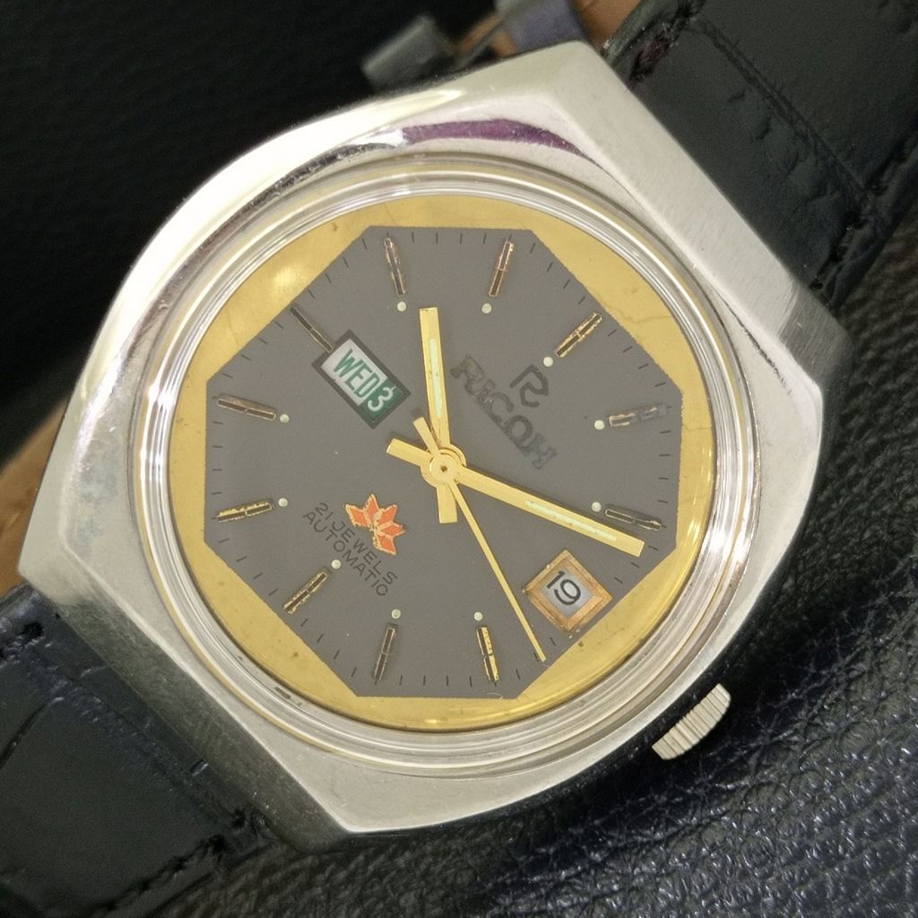 

ЯПОНИЯ ВИНТАЖНЫЕ МУЖСКИЕ АВТОМАТИЧЕСКИЕ ЧАСЫ RICOH R31 ОРИГИНАЛЬНЫЙ ЦИФЕРБЛАТ a701964-5 R207-a701964