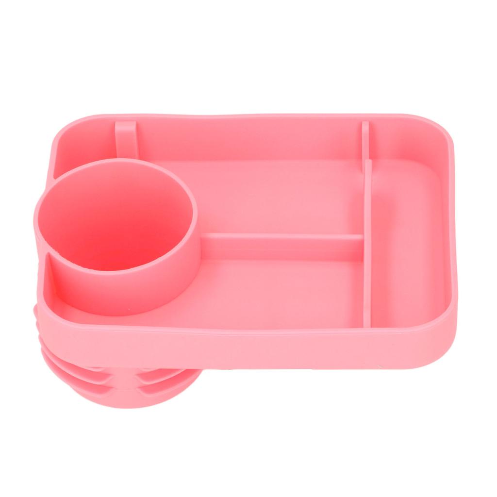 Baby-Autotablett, Silikon-Snacktablett fürs Auto, multifunktionaler Getränkehalter für Kinder im Auto, Teller für Snacks und Getränke