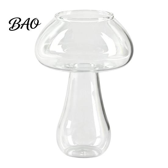 Fruit Tea Cup Mushroom Cocktail Glass Cup, Creative Clear Wine Glasses, Borosilicate Cute Coffee Cups, Novelty Drinkware Bar KTV Tool Sparkling Drink
