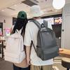 Schoolbagins Japanese simple and versatile PU schoolbag female college student high school junior high school student large capacity computer backpack