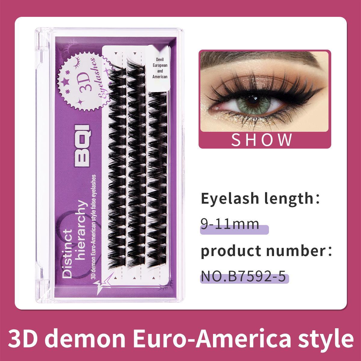 

BQI3D Devil European & American Style Fox Eye Natural False Eyelashes
