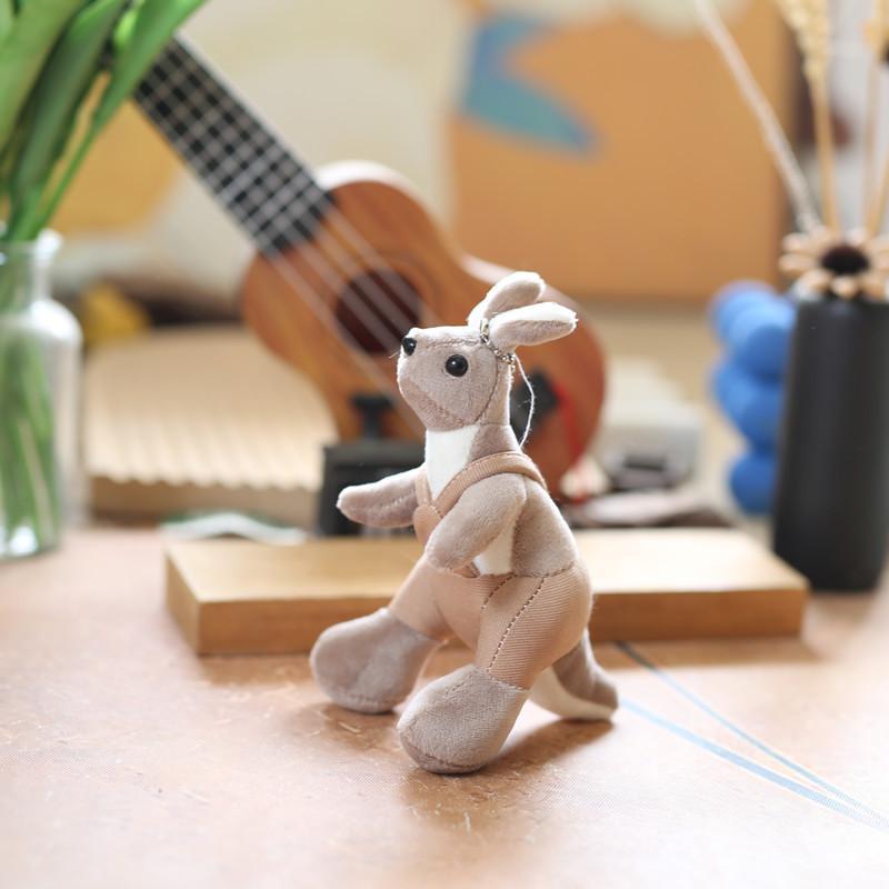 Cute Adorable Kangaroo Plush Toy Soft Keychain Cartoon Bag Accessory Doll 15cm