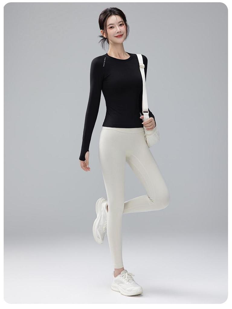 Women's Quick-Dry Slim Fit Long Sleeve Fitness Top for Autumn/Winter