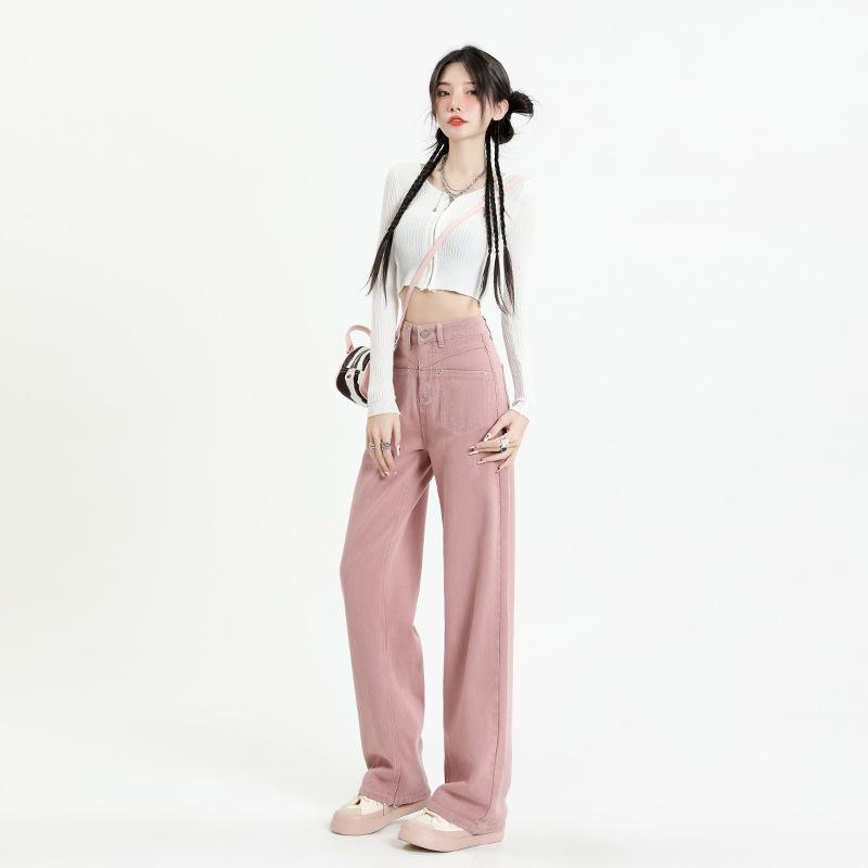 Jeans for Women In Autumn New Style Straight High Waist Loose Slim Floor Trousers for Women In Autumn