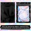 100pcs Laser Zip Lock Bag Holographic Iridescent Pouches Smell Proof Mylar Bags Resealable Packaging Pouch Jewelry Storage Bag
