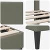 Bed Frame with Headboard Light Grey 120 x 190 cm Cord Fabric