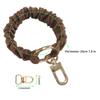 Sleek Keychain Adornment With Adjustable Wristband Leather Scrunchie Keychain Elastic Wrist Strap For Women