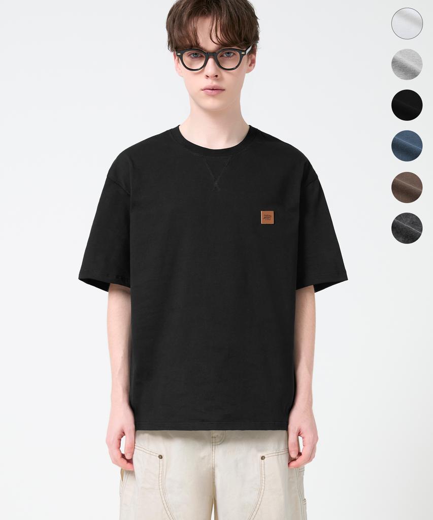 TRILLION Cover Stitch Pigment Short Sleeve T-Shirt_6 Colors (Type B)