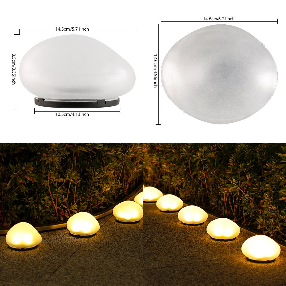 Waterproof Solar Pebble Lights for Outdoor Lawn, Garden, Courtyard, Villa Decoration