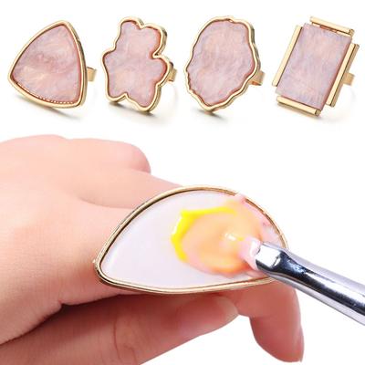 Showing Shelf Foundation Mixing Pigment Holder Nail Art Palette Painting Palette Finger Ring Plate