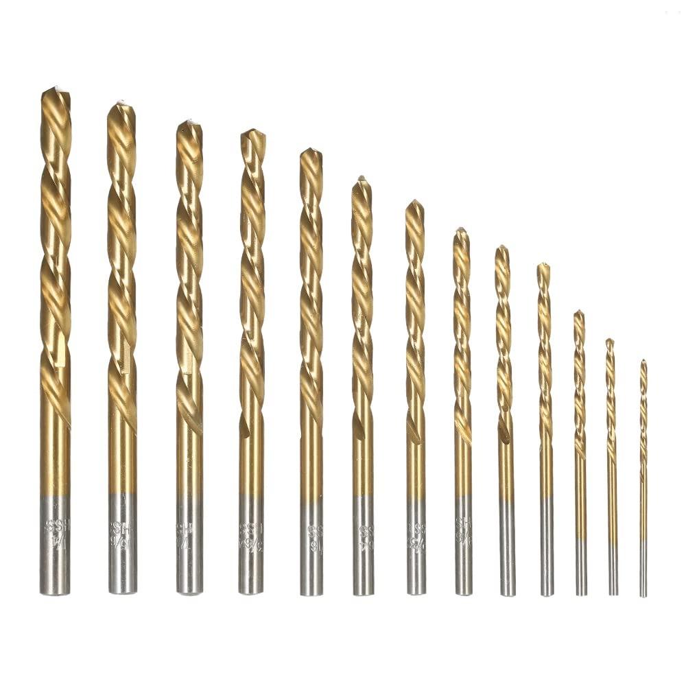 Titanium Coating Drill Bit Set Hex Shank Twist Drill Bit Durable HSS Drill Bits  For Plastic