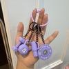 Fitness Keychain: Silicone Barbell Plate Pendant Gift