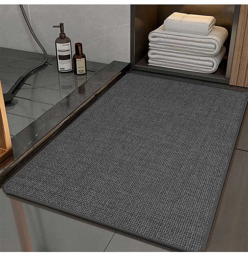 Absorbent Non-Slip Bathroom Mat - Quick-Drying Toilet & Washroom Entrance Rug