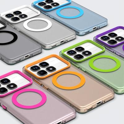 Pouzdro na telefon Magsafe Candy Color pro Xiaomi 14T Pro, nárazuvzdorné matné akrylové magnetické bezdrátové nabíjecí kryty pro Xiaomi 14T