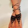 Crochet Barefoot Sandals Anklet Barefoot Sandles Foot jewelry, Steampunk Victorian Lace