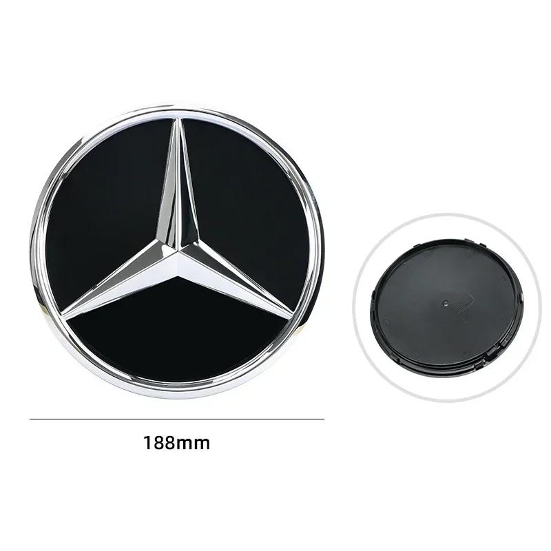 

Car Sticker Hot 2026 New For Benz 3D 188mm Front Grille Star Logo Emblem Badge For Mercedes-Benz C Class 2014-2018 GLC Car Emble