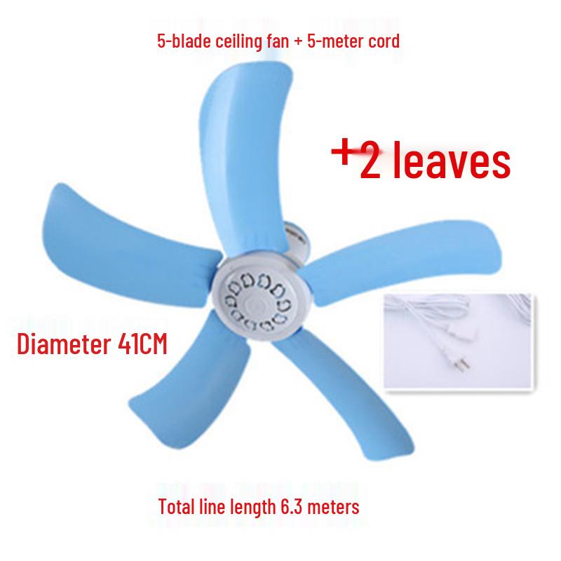 Compact Silent Ceiling Fan for Dorms and Bedrooms