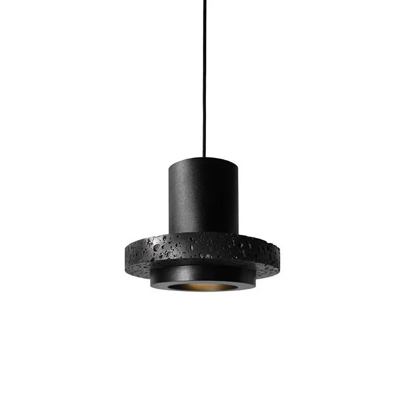 Nordic Art Retro Industrial Pendant Hanging Lamp Black Hole Stone LED Pendel Lamp For Bar Dining Bedroom Design Chandelier