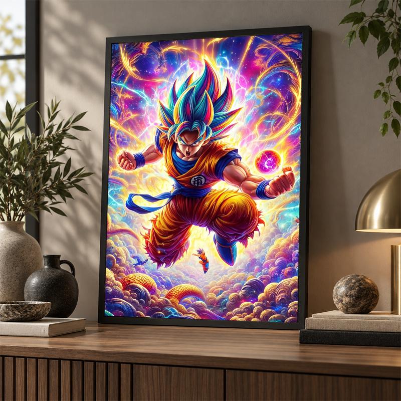 5D Diamond Painting Dragon Ball Goku DIY Full Drill Diamond Art Kit Home Decoration