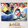 Doraemon Party Blue Cat Children Photography Backdrop Background for Baby Children Photocall Photo Studio