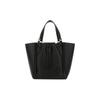 Tory Burch McGraw Solid Magnetic Button Closure Pebble Leather Tote Bag Women tote bags Black 144857-001