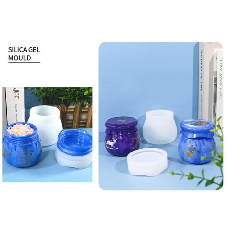 Pudding Jar Silicone Mold for Epoxy Casting DIY Jewelry Container Mould Home