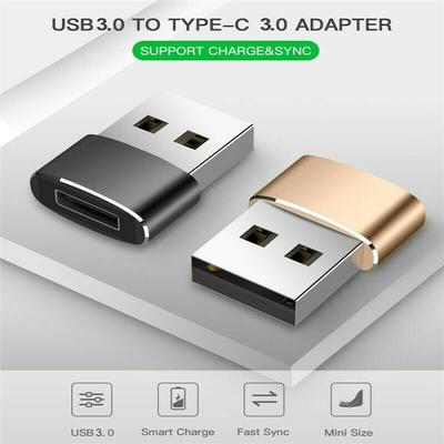 2PCS USB 3.0 A Male To Type-C Female Charging Adapter Converter Connector