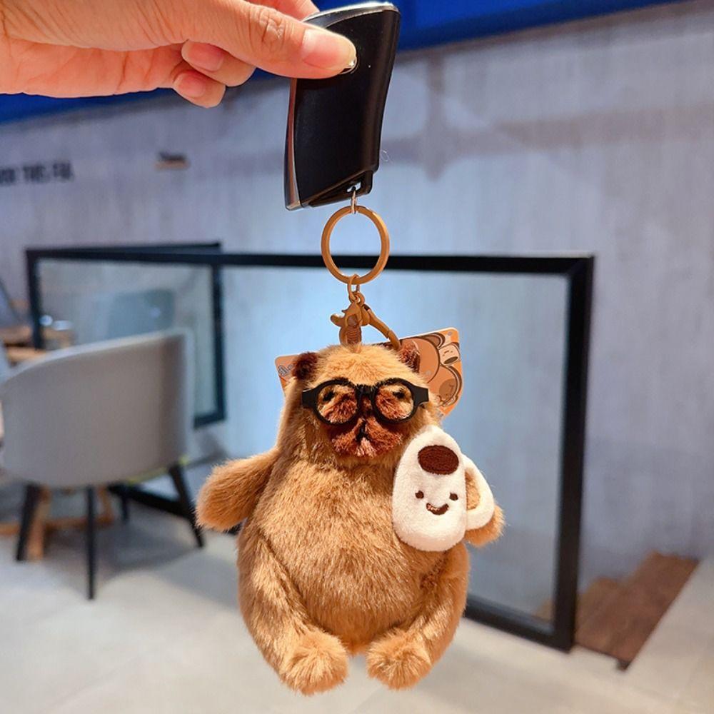 Wag Tail Bag Hanging Pendant Stuffed Fluffy Car Key Ring  Schoolbag Decorations