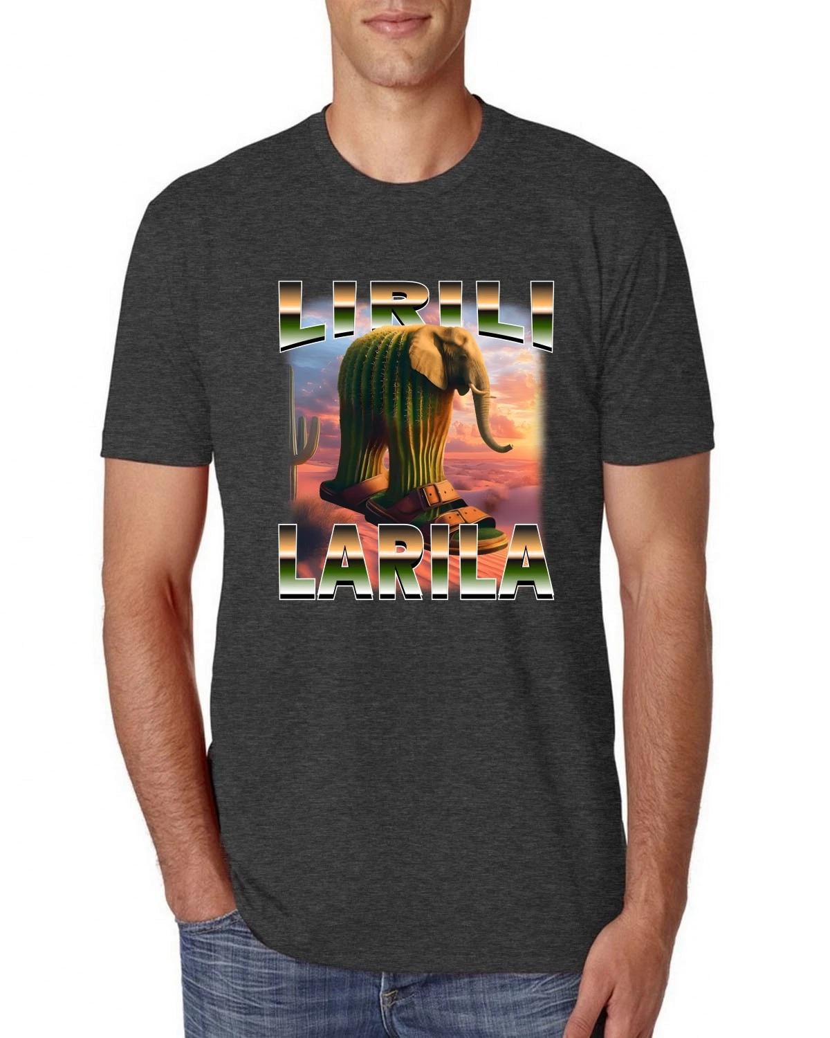 Lirili Larila Brainrot Funny Cactus Elephant in Sandals Mens Premium T- Shirt L