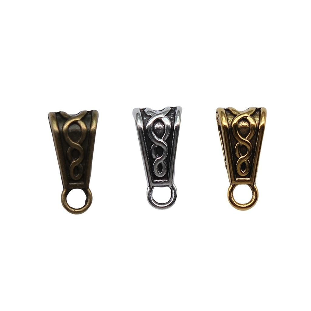 Antique Twisted Pattern Bail Connectors For Charm Attachments Craft Jewelry Accessories