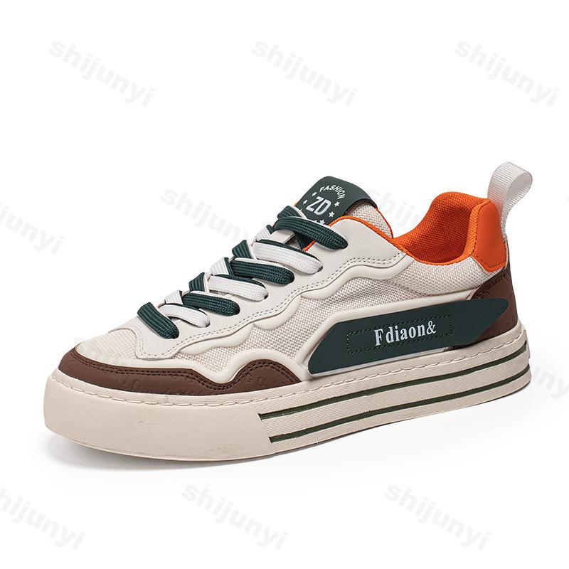 Fashion Men's 2025 Summer New Mesh Breathable Casual Sneakers Fashion Trend Comfortable Versatile Color Blocked Thick Soled Chunky Shoes