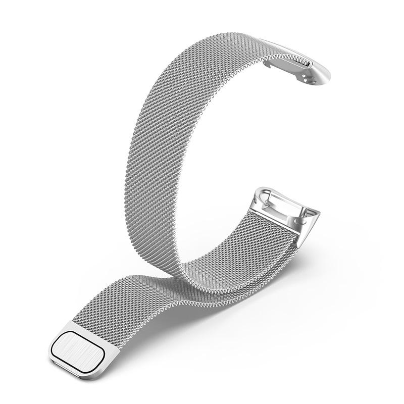 

Milanese Stainless Steel Smart Watch Strap Adjustable Fine Mesh Watchband for Fitbit Charge 6/5 Silver