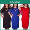 Abito da Donna alla Moda con Intrecci 6XL Taglie Forti Manica Corta Monocolore per uno Stile Senza Sforzo**