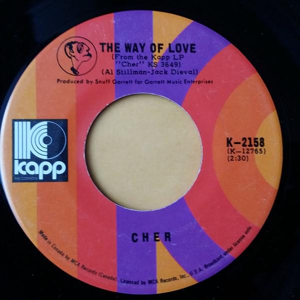 

7inch Record CHER - The Way Of Love K2158 Kapp Records 1972 Canada Pop Used