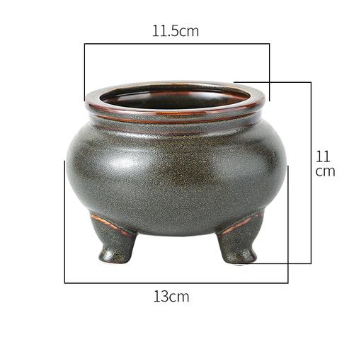 1pc Ceramic Incense Burner Decorations Buddhist Hall Utensils Temple Sacrifice Home Decor Pray for Auspiciousness Feng Shui