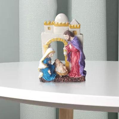 Hand Painted Holy Family Figurine Home Decoration Joseph Jesus Mary Ornament Catholic for Wedding