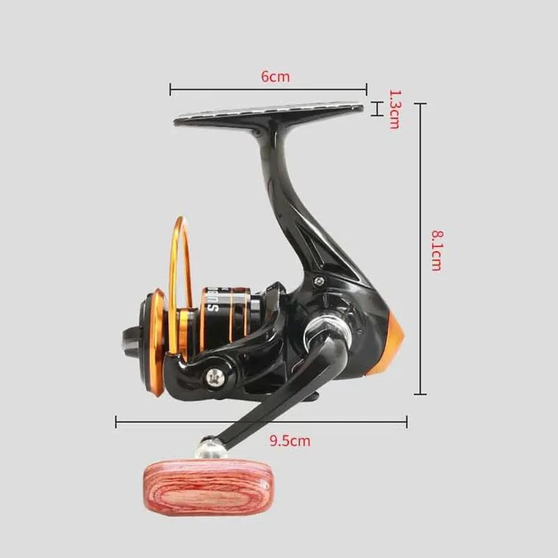 Mini 800-serien Liten spinnfiskesnelle Ultralett metallspole 5 kg maks bremsekraft Vinter isagn Saltvann Ferskvann Hjul