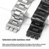 Silver Black for Swatch Bracelet 19mm Mid-Convex Style Stainless Steel 316L Watchband Easy-to-Clean Daily Wear Watch Accessories