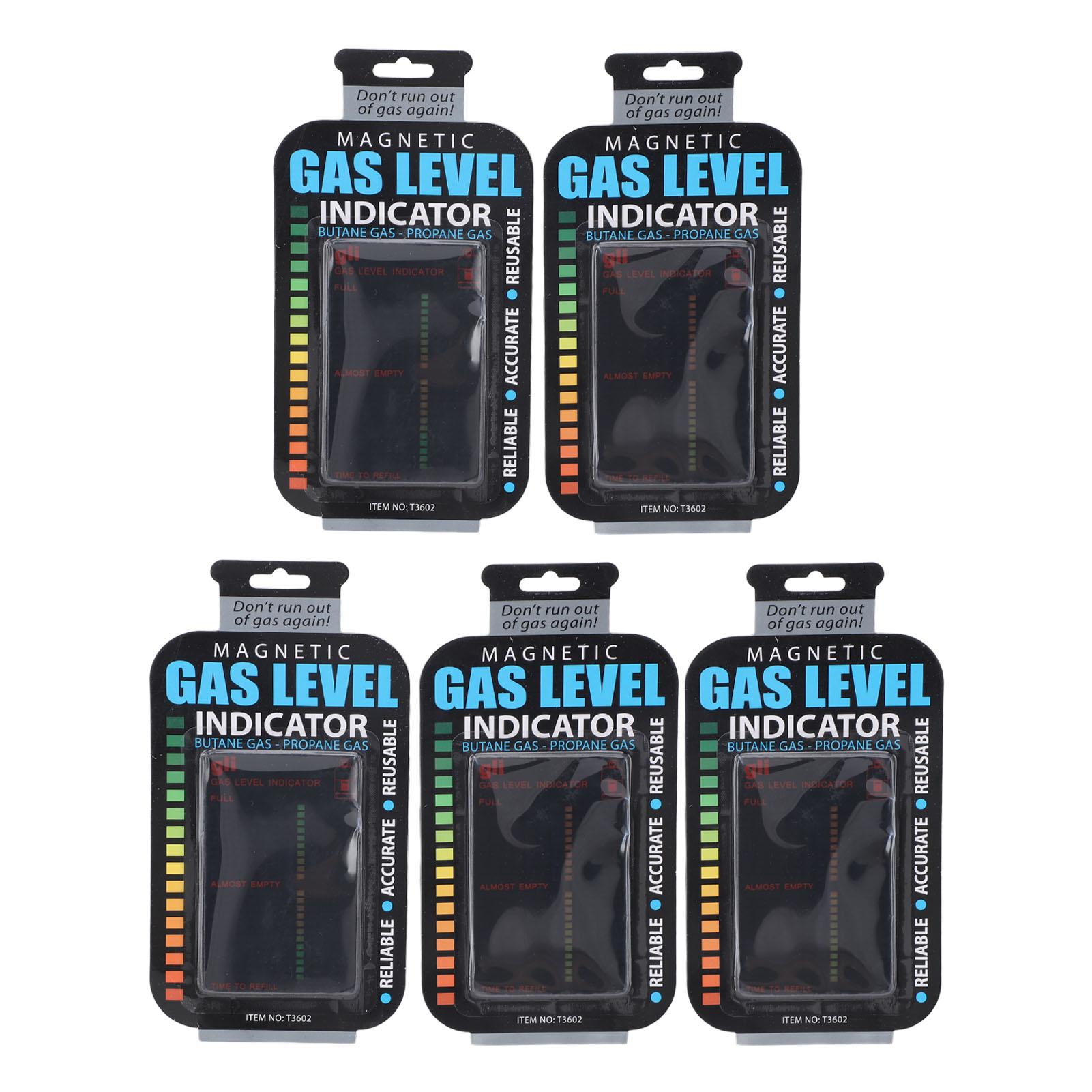 

5pcs Gas Level Indicator Portable Magnetic Propane Fuel Level Indicators for Travel Camping