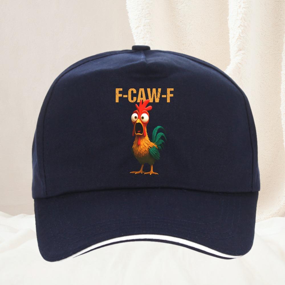 Funny Summer F Caw F Chicken Harajuku New Baseball Cap Unisexs Humor Chicken Aesthetic Casual Visors Hat