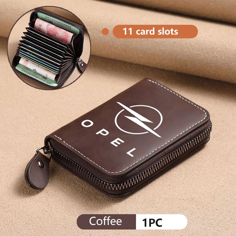 Men's Wallet Leather Billfold Credit Card ID Holder Male Purse For Opel Astra G H J K F Corsa D Zafira B Insignia Mokka Regal