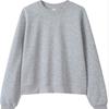Trendy Women's Cropped Sweatshirt - Plain Color, Loose Fit, Versatile Round Neck Autumn/Winter Top