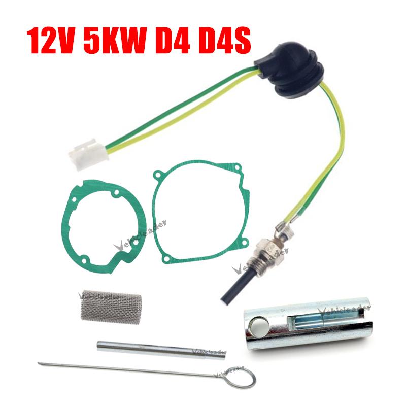 12V/24V Car Heater Burner Motor Gaskets Strainers Glow Plug+ Wrench For 2kw 5kw Autonomous Truck Cab Heater Air Parking Heater