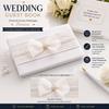 Elegant Pearl Bow Wedding Guest Book, Hardcover Sign-in Book, Wedding Reception Keepsake, Bridal Shower Gift