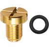 Radiator Coolant Expansion Tank Bleeder Screw with Rubber O-Ring, Coolant Air Bleeder Screw Replacement OEM 17111712788 Brass Radiator Drain Plug